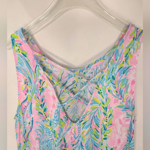 Lilly Pulitzer Kristen Flounce Shift Dress in Unicorn of the Sea Print XS/S - Picture 8 of 13